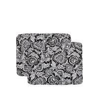 Vera Bradley Women's Cotton Reversible Placemats Set of 2, Java Black - Recycled Cotton, One Size