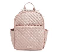 Vera Bradley Women's Cotton Small Backpack Bookbag, Rose Quartz, One Size