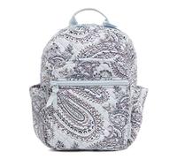 Vera Bradley Women's Cotton Small Backpack, Soft Sky Paisley, One Size