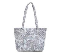 Vera Bradley Women's Cotton Small Vera Tote Bag Handbag, Soft Sky Paisley, One Size