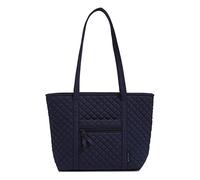 Vera Bradley Women's Cotton Small Vera Tote Bag, True Navy, One Size