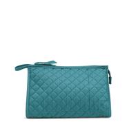 Vera Bradley Women's Cotton Trapeze Cosmetic Makeup Organizer Bag Forever Green - Recycled Cotton One Size