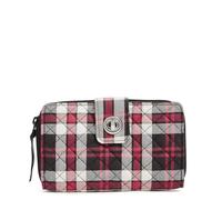 Vera Bradley Women's Cotton Turnlock Wallet with RFID Protection, Fireplace Plaid, One Size