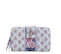 Vera Bradley Women's Cotton Turnlock Wallet with RFID Protection, Magnifique Leaf, One Size