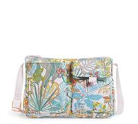 Vera Bradley Women's Cotton Utility Small Crossbody Purse, Rain Forest Canopy - Recycled Cotton, One Size