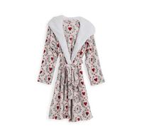 Vera Bradley Women's Cozy Life Hooded Robe (Extended Size Range) Bathrobe, Imperial Hearts Pink, S-M