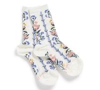 Vera Bradley Women's Crew Socks, Paradise Cream Stripe, One Size