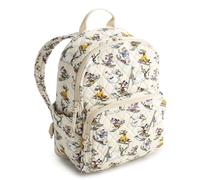 Vera Bradley Women's Disney Premium Cotton Small Banbury Backpack, Downhill Skiing Mickey and Friends, One Size
