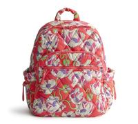 Vera Bradley Women's Featherweight Bancroft Backpack Bookbag, Swirling Poppies, One Size