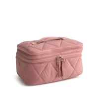 Vera Bradley Women's Featherweight Brush Up Cosmetic Case Makeup Bag, Withered Rose, One Size
