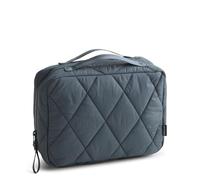 Vera Bradley Women's Featherweight Hanging Organizer - Travel Makeup Bag & Toiletry Storage, Dark Slate, One Size, Featherweight Hanging Travel Organizer