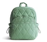 Vera Bradley Women's Featherweight Large Bancroft Backpack Bookbag, Beryl Green, One Size