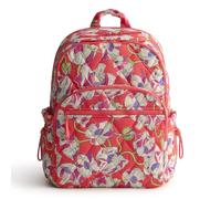 Vera Bradley Women's Featherweight Large Bancroft Backpack Bookbag, Swirling Poppies, One Size