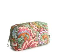 Vera Bradley Women's Featherweight Large Cosmetic Makeup Bag, Leaf Me Not Paisley, One Size