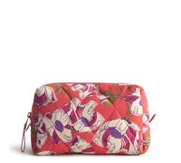 Vera Bradley Women's Featherweight Medium Cosmetic Makeup Bag, Swirling Poppies, One Size