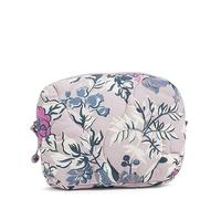 Vera Bradley Women's Featherweight Medium Cosmetic Makeup Organizer Bag, Fresh-Cut Floral Lavender, One Size