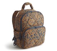 Vera Bradley Women's Featherweight Small Banbury Backpack Bookbag, Lotus Montage Roasted Pecan, One Size