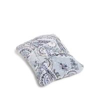 Vera Bradley Women's Fleece Fleece Travel Blanket with Trolley Sleeve D cor, Soft Sky Paisley, One Size