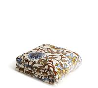 Vera Bradley Women's Fleece Oversized Throw Blanket, Marrakesh Vines Neutral, 94 X 66