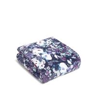 Vera Bradley Women's Fleece Plush Throw Blanket, Artist's Garden Purple, 80 X 50