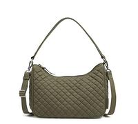 Vera Bradley Women's Frannie Crescent Crossbody Purse, Climbing Ivy Green-Recycled Cotton, One Size