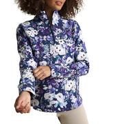 Vera Bradley Women's French Terry Quarter-Zip Sweatshirt with Pockets (Extended Size Range), Artist's Garden Purple, S