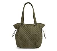 Vera Bradley Women's Glenna Satchel Purse Handbag, Climbing Ivy Green-Recycled Cotton, One Size