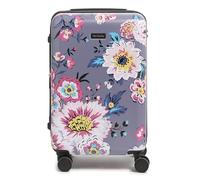 Vera Bradley Women's Hardside Rolling Suitcase Luggage, Parisian Bouquet Dark Gray, 22" Carry On