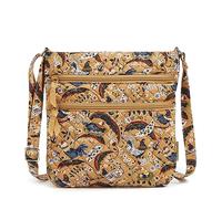 Vera Bradley Women's Iconic Triple Zip Hipster, Signature Cotton Crossbody Purse, French Hens, One Size