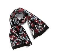 Vera Bradley Women's Knit Scarf Cold Weather Accessory, Perennials Noir, One Size