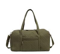 Vera Bradley Women's Large Travel Duffel Bag, Climbing Ivy Green-Recycled Cotton, One Size