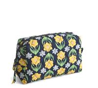 Vera Bradley Premium Cotton Medium Cosmetic Makeup Bag, Daffodils, Daffodils