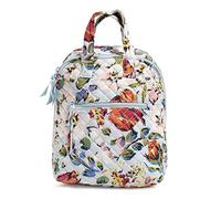 Vera Bradley Women's Mini Totepack Backpack Bookbag, Sea Air Floral-Recycled Cotton, One Size