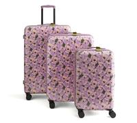 Vera Bradley Women's Nest: 3 Pc. Spinners, Hardside Luggage, Curly Tulips Purple, 22" Carry On, 26" Check in, & 29" Check in