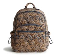 Vera Bradley Women's Nylon Large Bancroft Backpack Bookbag, Lotus Montage Roasted Pecan, One Size