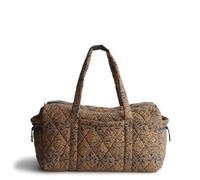 Vera Bradley Women's Nylon Large Original Duffel Travel Bag, Lotus Montage Roasted Pecan, One Size