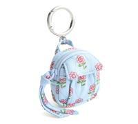 Vera Bradley Women's Original Backpack Bag Charm, Cotton Gabardine Key Ring, Daffodil Ditsy, One Size