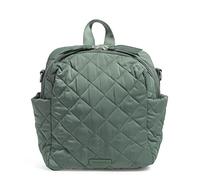 Vera Bradley Women's Performance Twill Backpack Small Bookbag, Olive Leaf, One Size