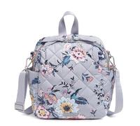 Vera Bradley Women's Performance Twill Convertible Small Backpack Bookbag, Parisian Bouquet, One Size