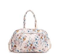 Vera Bradley Women's Performance Twill Grand Weekender Travel Bag, Peach Blossom Bouquet, One Size