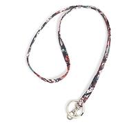 Vera Bradley Women's Performance Twill Lanyard Keyring, Cabbage Rose Cabernet, One Size