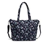 Vera Bradley Women's Performance Twill Large Multi-Strap Tote Bag Handbag, Navy Garden, One Size