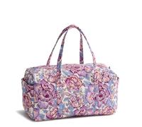 Vera Bradley Women's Performance Twill Large Original Duffel Bag - Carry On Weekender Travel & Gym Bag, Cabbage Roses, One Size, 50481