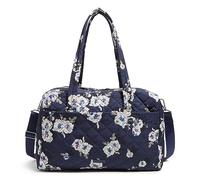 Vera Bradley Women's Performance Twill Medium Travel Duffle Bag, Blooms and Branches Navy, One Size