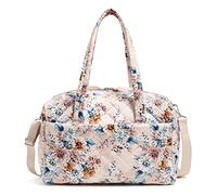 Vera Bradley Women's Performance Twill Medium Travel Duffle Bag, Peach Blossom Bouquet, One Size