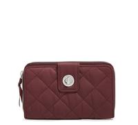 Vera Bradley Women's Performance Twill RFID Turnlock Wallet, Raisin, One Size
