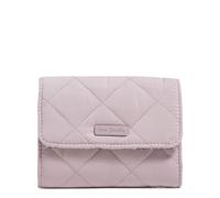 Vera Bradley Women's Performance Twill Riley Compact Wallet with RFID Protection, Hydrangea Pink, One Size