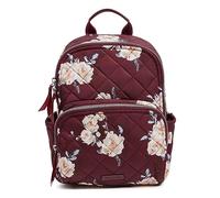 Vera Bradley Women's Performance Twill Small Backpack Bookbag, Blooms and Branches, One Size