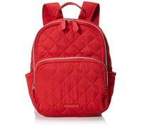 Vera Bradley Women's Performance Twill Small Backpack Bookbag, Cardinal Red, One Size