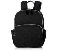 Vera Bradley Women's Performance Twill Small Backpack Bookbag, Classic Black, One Size